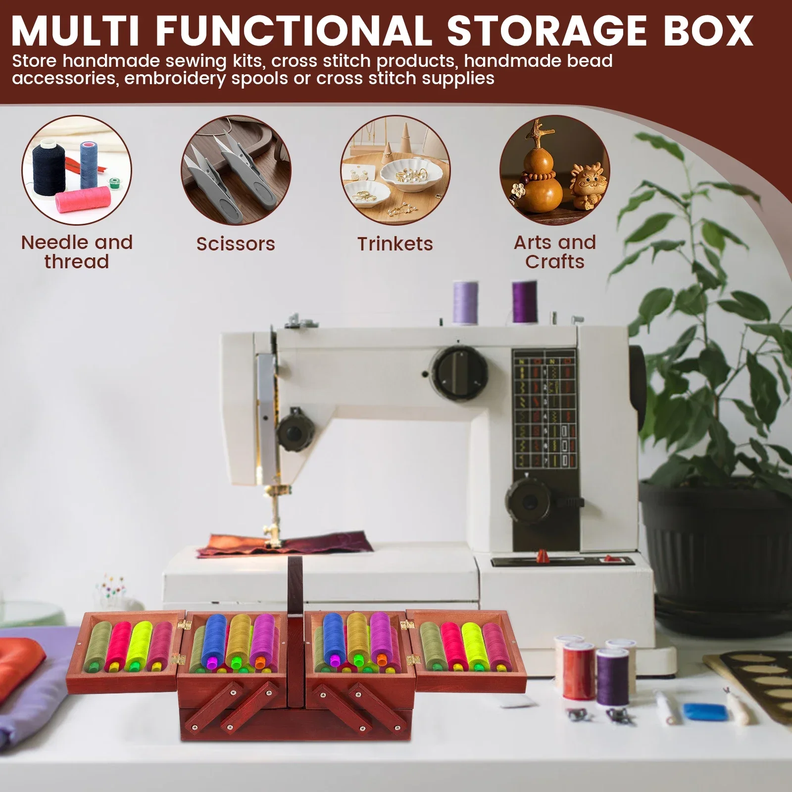 Expandable Sewing Thread Box W - Reel Handle review and price