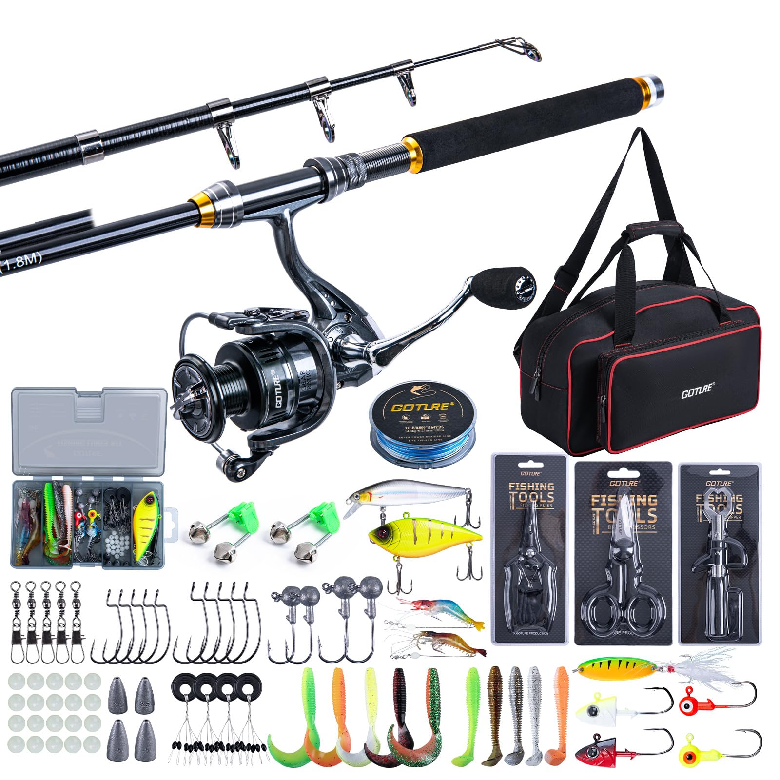 Goture Fishing Telescopic Rod  - Reel Bag review and price