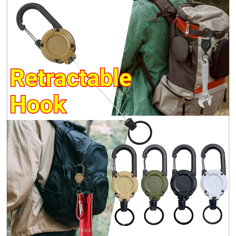 1/2/4pcs Extendable Retractabl - Reel Bag review and price